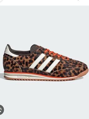 Adidas SL72 pony fur leopard sneakers
